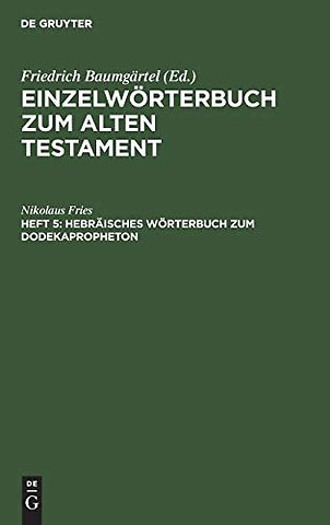 Hebraisches Worterbuch Zum Dodekapropheton