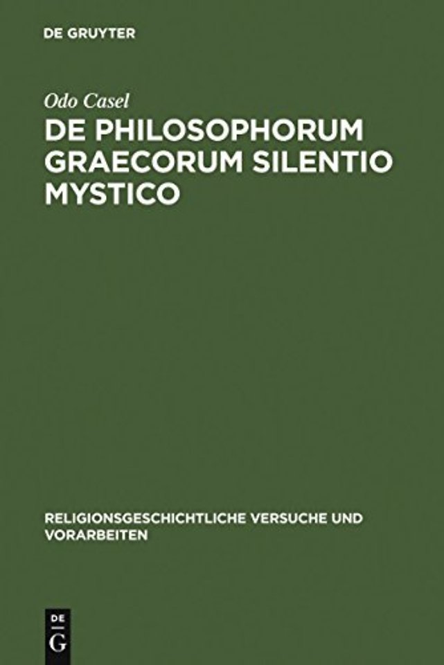 De philosophorum Graecorum silentio mystico
