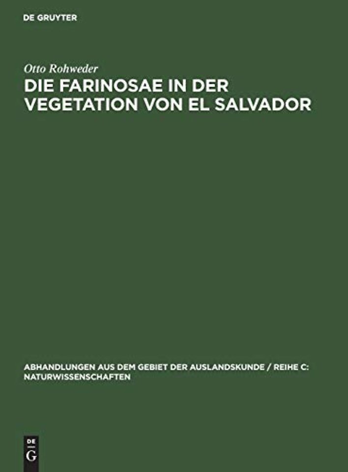 Die Farinosae in Der Vegetation Von El Salvador