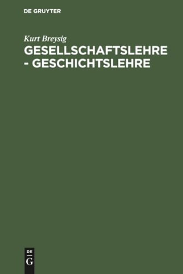 Gesellschaftslehre - Geschichtslehre