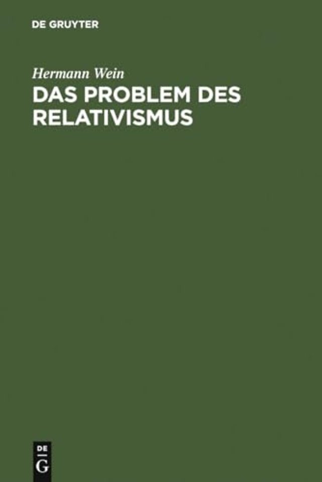 Das Problem des Relativismus – Philosophie im Übergang zur Anthropologie