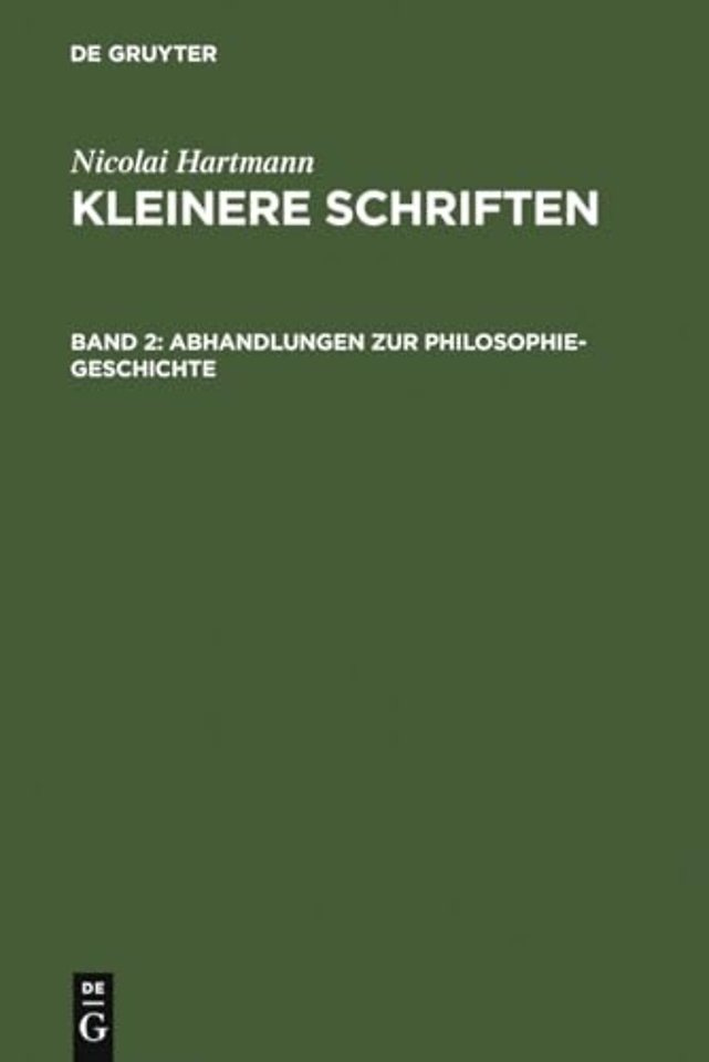 Abhandlungen zur Philosophie–Geschichte