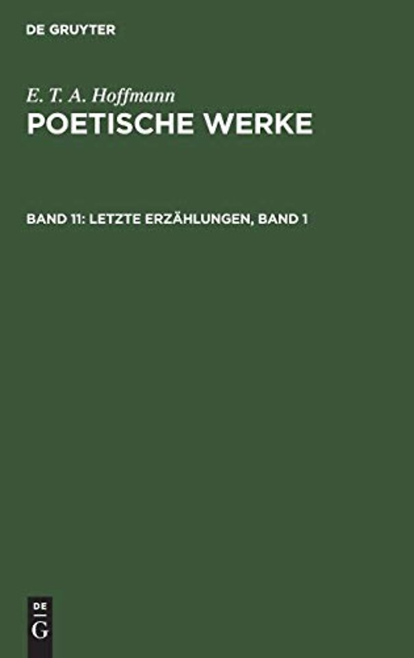 Letzte Erzählungen, Band 1