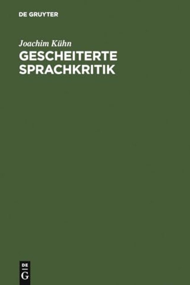Gescheiterte Sprachkritik – Fritz Mauthners Leben und Werk