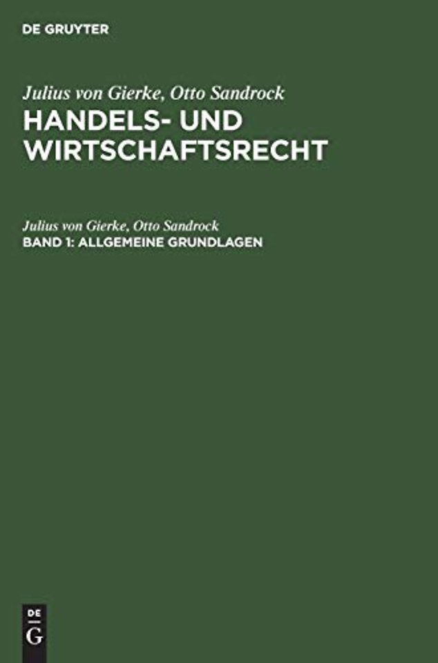 Allgemeine Grundlagen – Der Kaufmann und sein Unternehmen