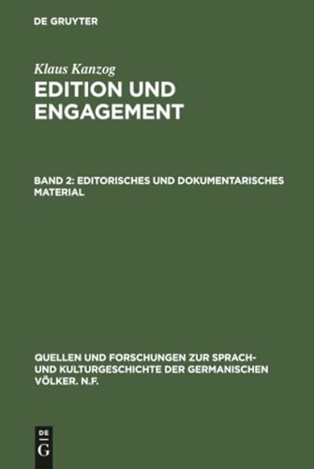 Editorisches und dokumentarisches Material