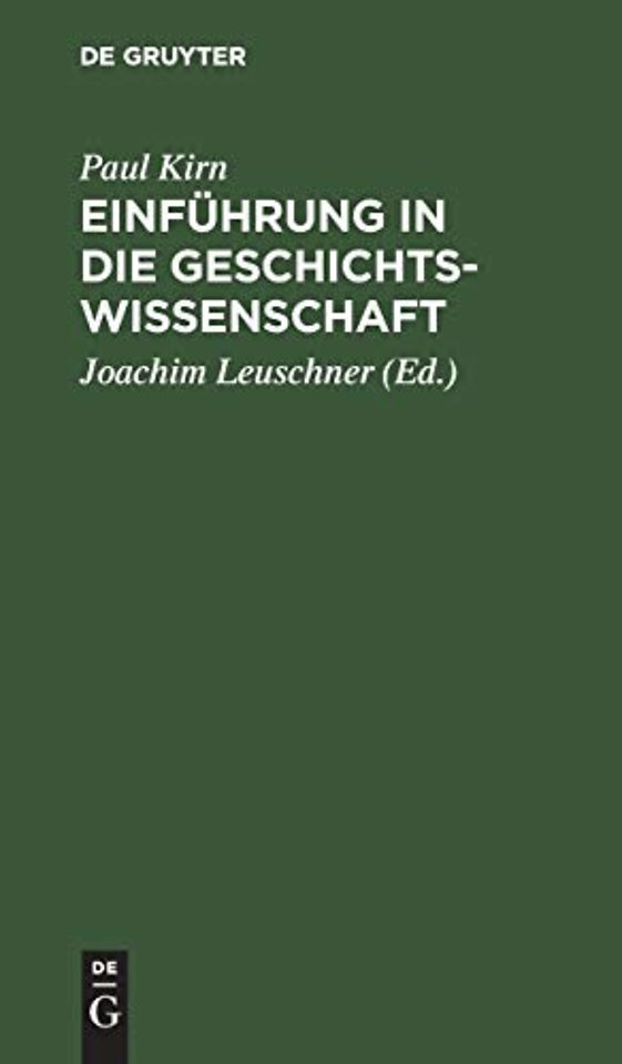 Einführung in die Geschichtswissenschaft