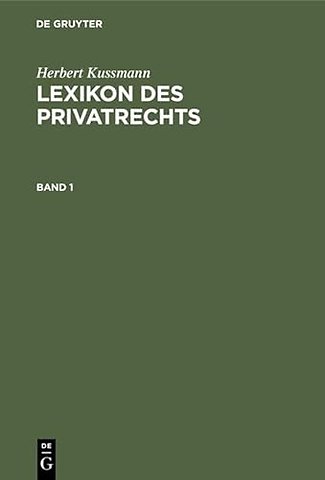 Lexikon des Privatrechts