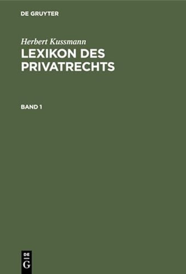 Lexikon des Privatrechts