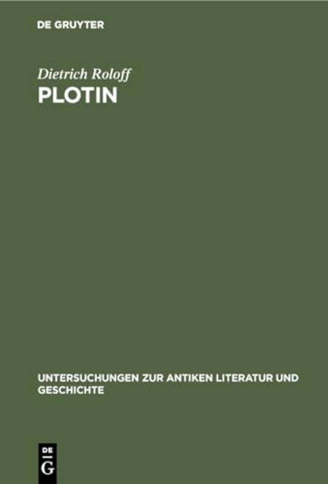 Plotin – Die Grossschrift III, 8 – V, 8 – V, 5 – II, 9