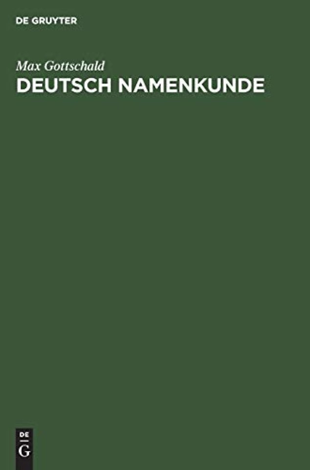 Deutsch Namenkunde