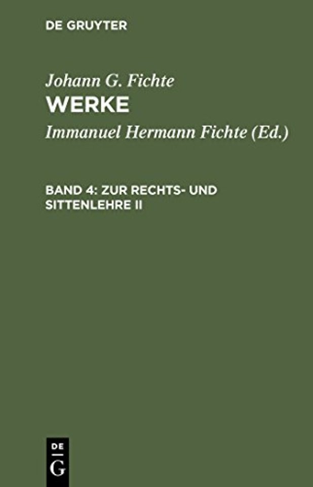Zur Rechts– und Sittenlehre II