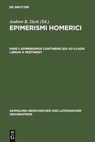 Epimerismos continens qui ad Iliadis librum A pertinent