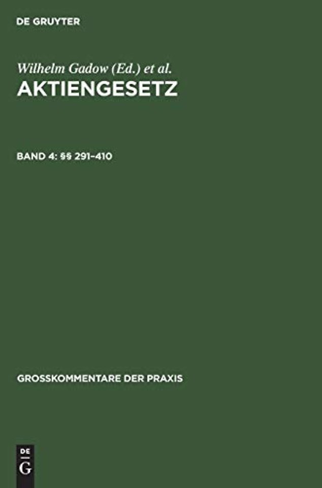 §§ 291–410 – Einführungsgesetz zum Aktiengesetz
