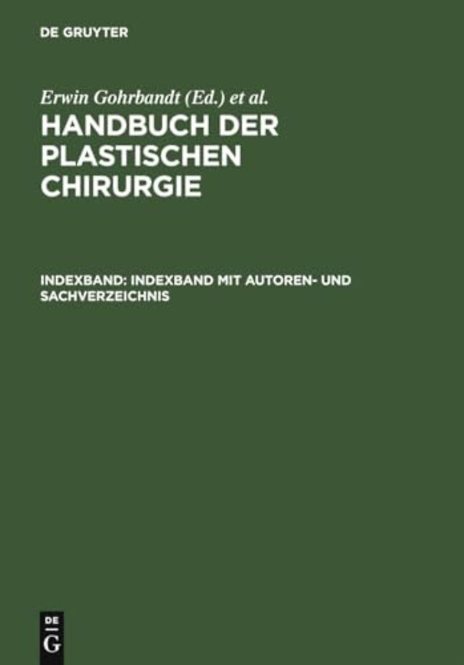 Indexband mit Autoren– und Sachverzeichnis