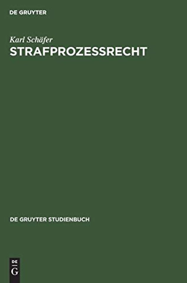 Strafprozeβrecht