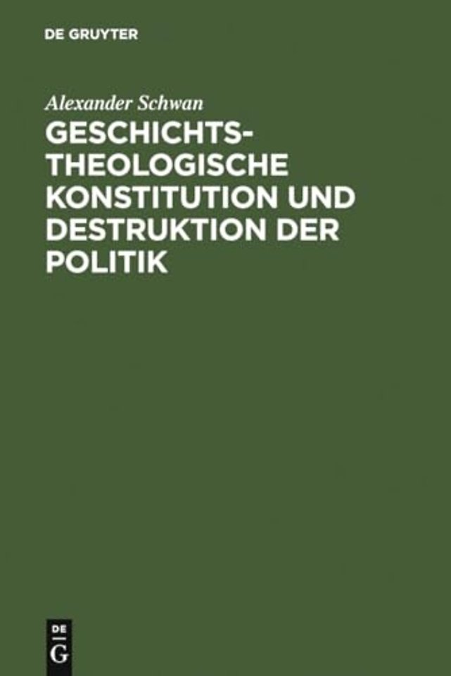Geschichtstheologische Konstitution und Destrukt – Friedrich Gogarten und Rudolf Bultmann