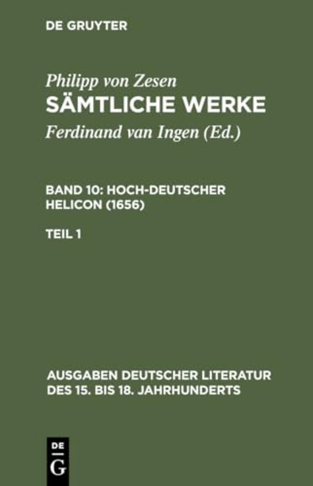 Deutscher Helikon. Erster Teil