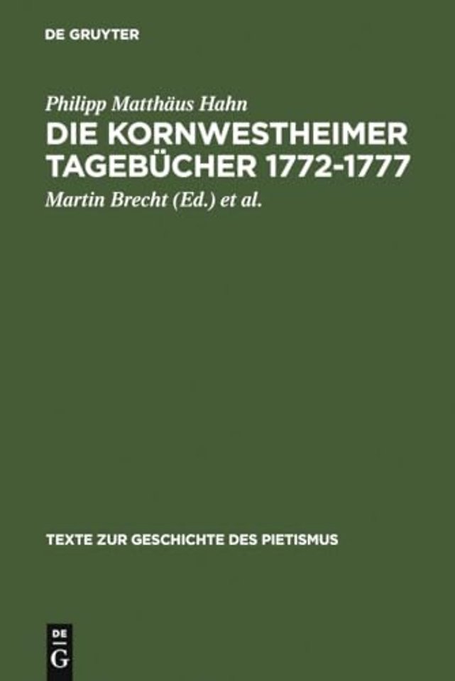 Die Kornwestheimer Tagebücher 1772–1777