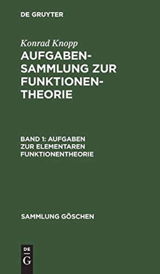 Aufgaben zur elementaren Funktionentheorie