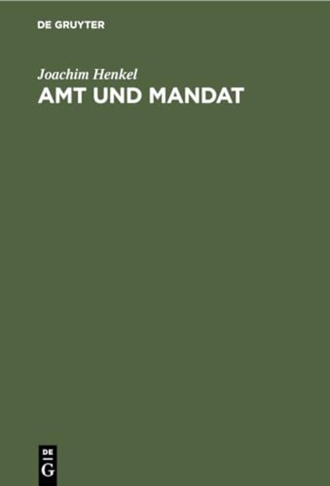 Amt und Mandat – Die Rechtslage der in den Deutschen Bundestag gewählten Angehörigen des Öffentlichen Dienstes
