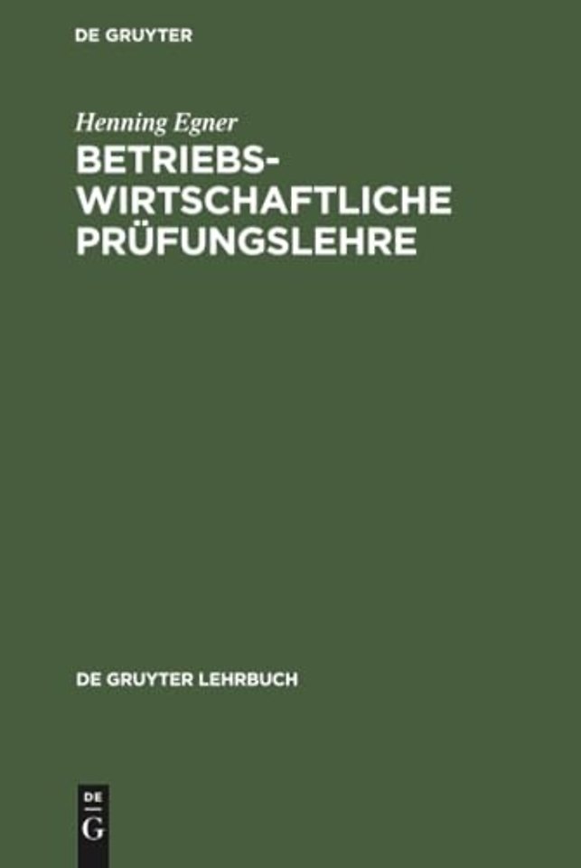 Betriebswirtschaftliche Prufungslehre