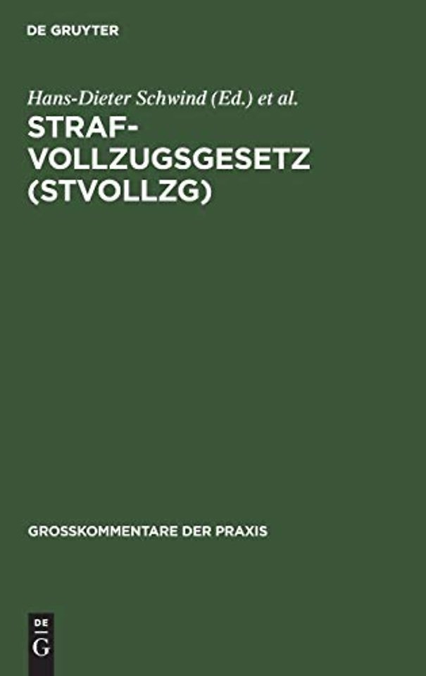 Strafvollzugsgesetz (StVollzG)