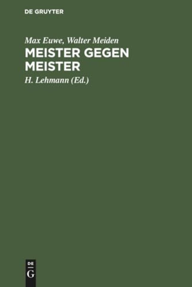 Meister gegen Meister