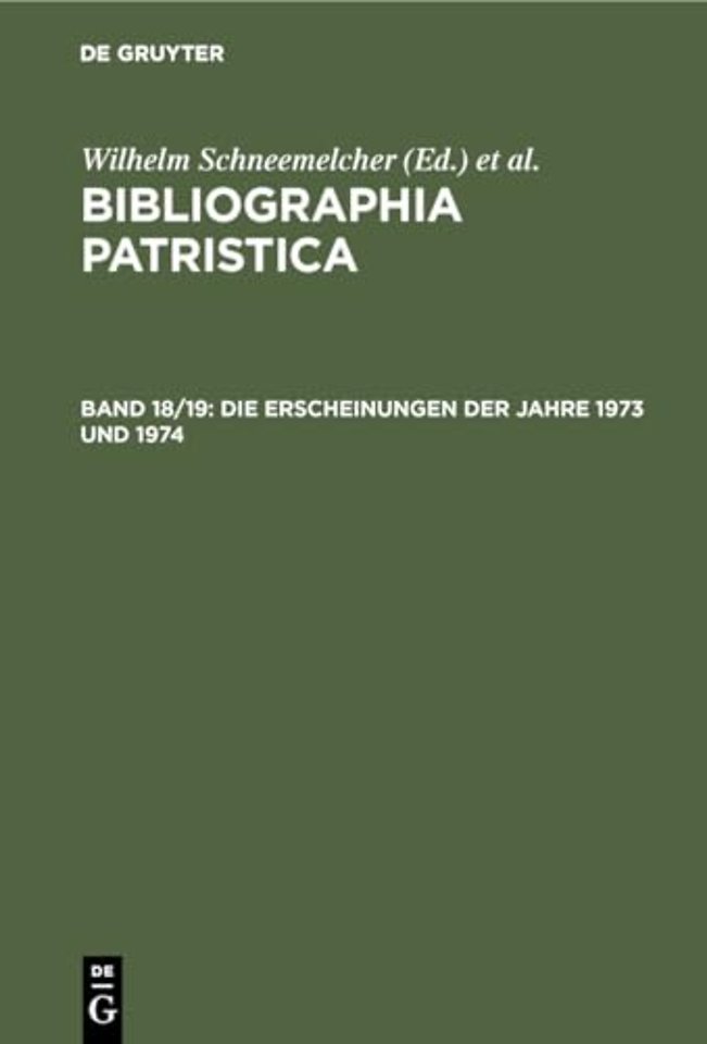 Die Erscheinungen der Jahre 1973 und 1974