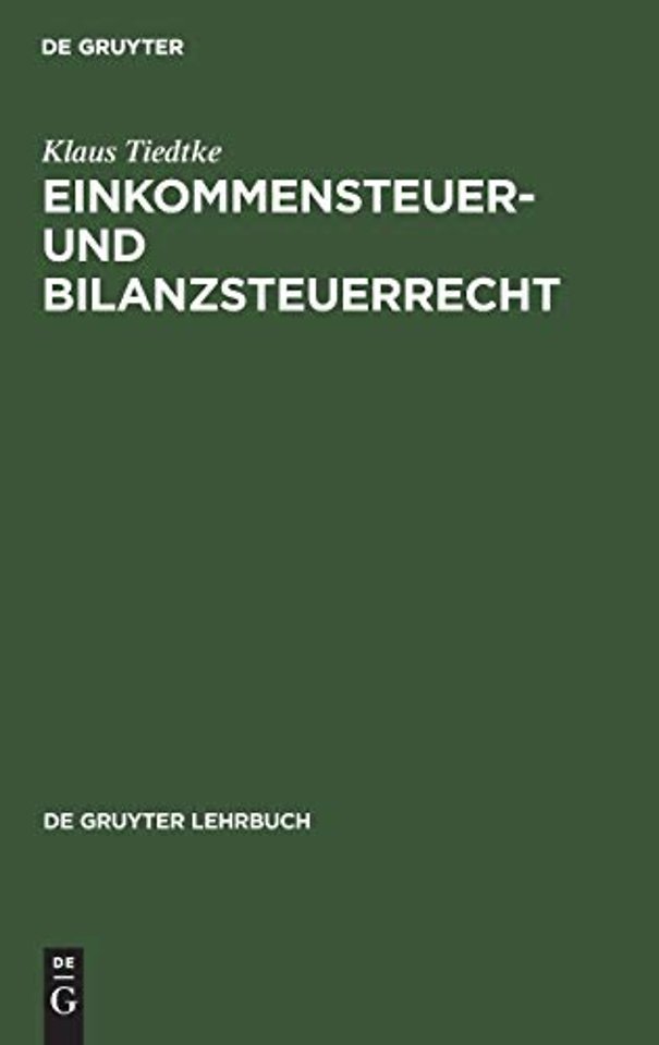 Einkommensteuer- Und Bilanzsteuerrecht