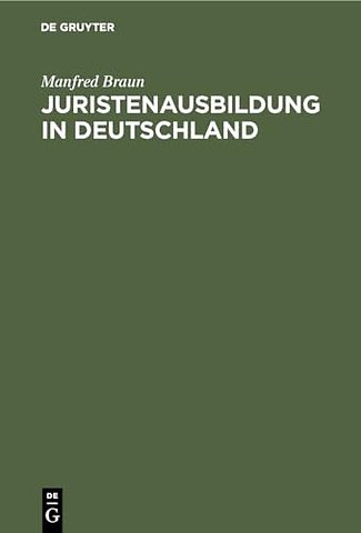Juristenausbildung in Deutschland