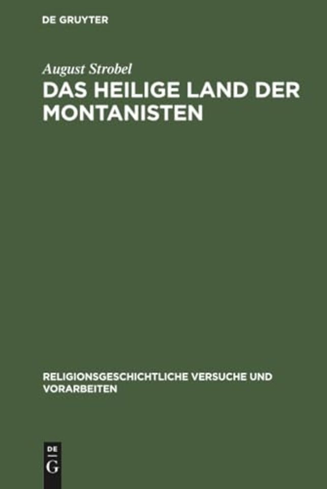 Das heilige Land der Montanisten