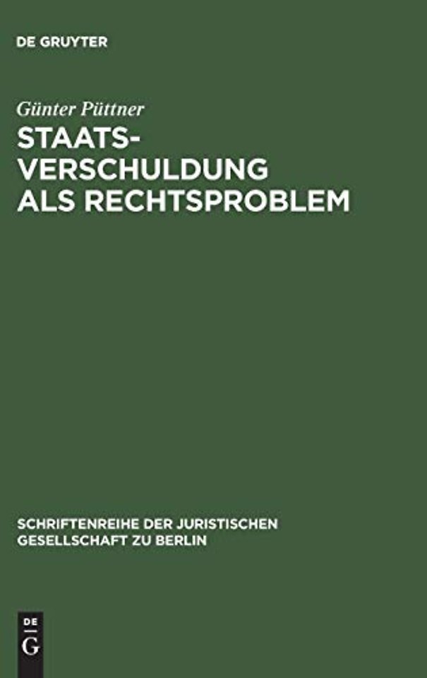 Staatsverschuldung als Rechtsproblem