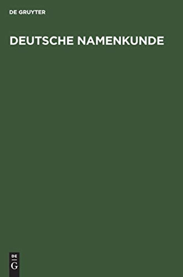 Deutsche Namenkunde – Unsere Familiennamen