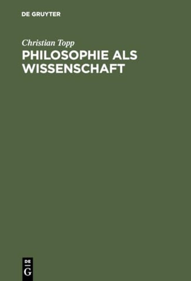 Philosophie ALS Wissenschaft