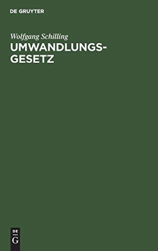Umwandlungsgesetz – Kommentar