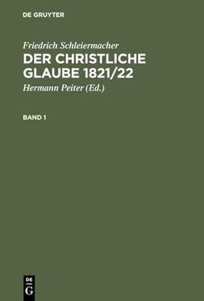 Der christliche Glaube 1821/22 – Studienausgabe