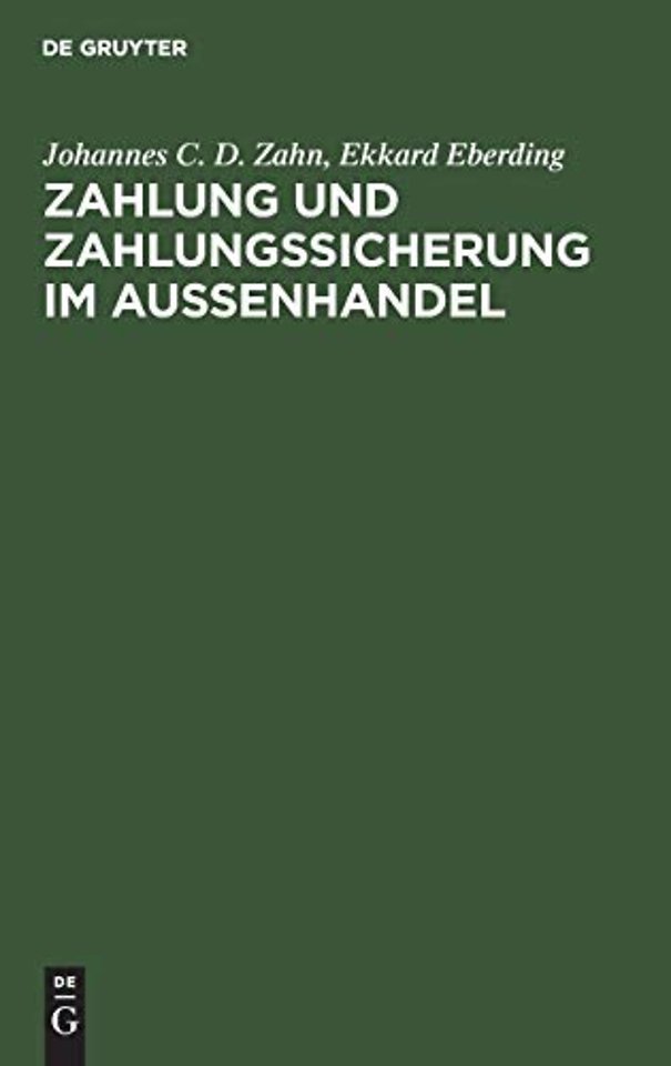 Zahlung und Zahlungssicherung im Außenhandel