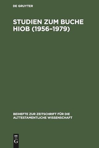 Studien zum Buche Hiob (1956–1979)