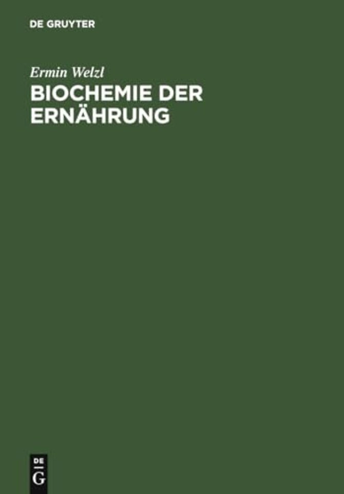 Biochemie Der Ernahrung