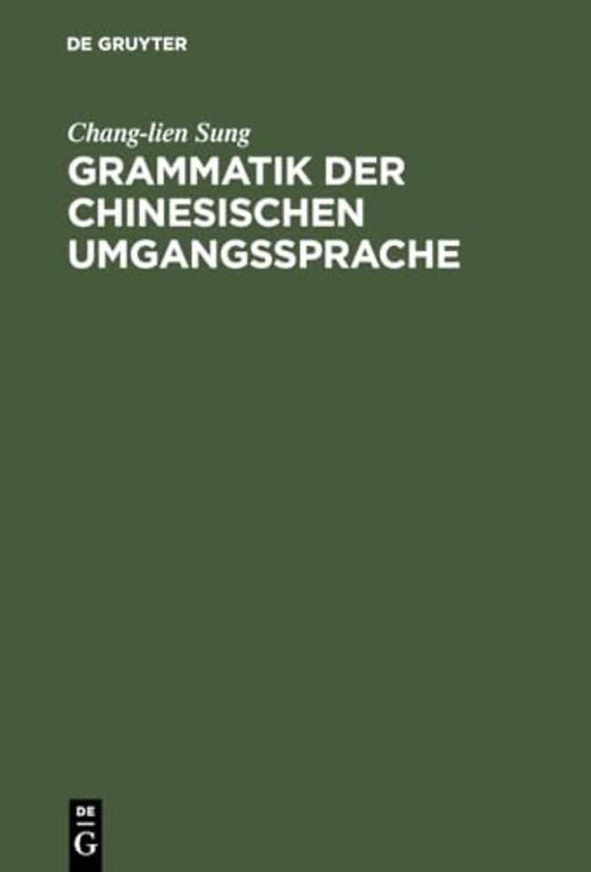 Grammatik der chinesischen Umgangssprache
