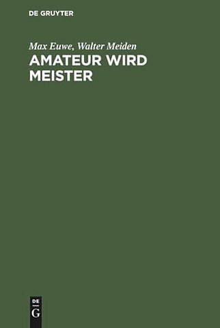 Amateur wird Meister