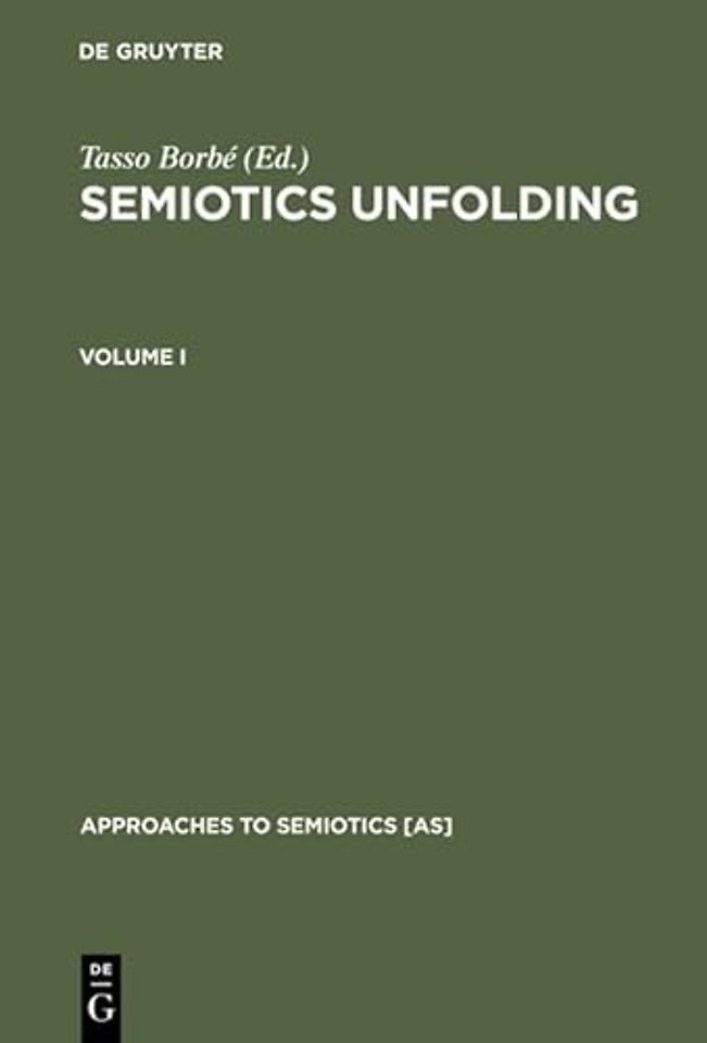 Semiotics Unfolding – Proceedings of the Second Congress of the International Association for Semiotic Studies Vienna, July 1979