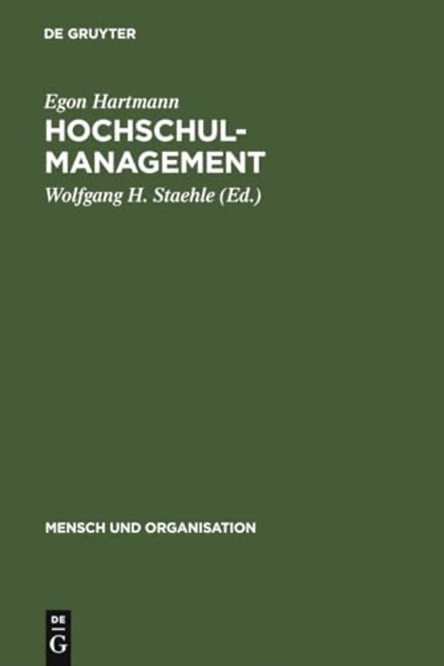 Hochschulmanagement – Informationssysteme für die Hochschulorganistion