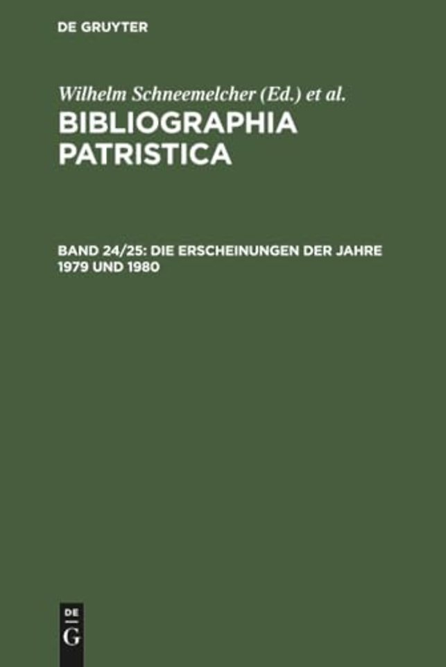 Die Erscheinungen Der Jahre 1979 Und 1980