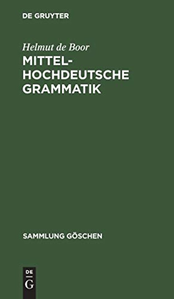 Mittelhochdeutsche Grammatik