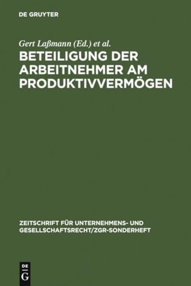 Beteiligung der Arbeitnehmer am Produktivvermogen