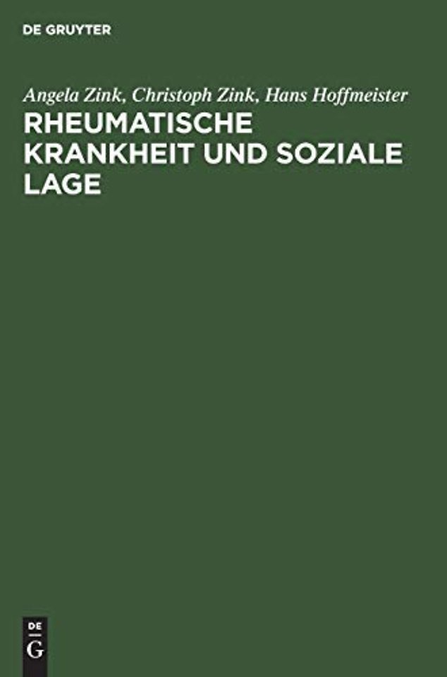 Rheumatische Krankheit und soziale Lage – Eine empirische Studie aus dem Institut für Sozialmedizin und Epidemiologie des Bundesgesundhe