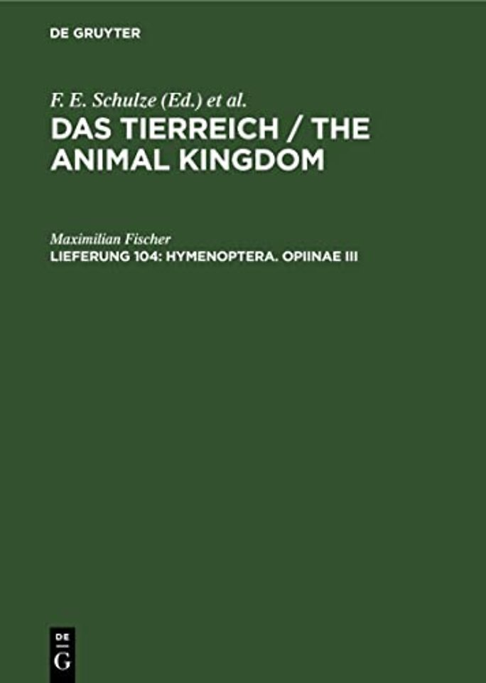 Hymenoptera. Opiinae III