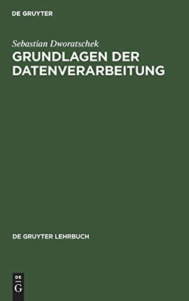 Grundlagen der Datenverarbeitung – Einschlieβlich Mikrocomputer